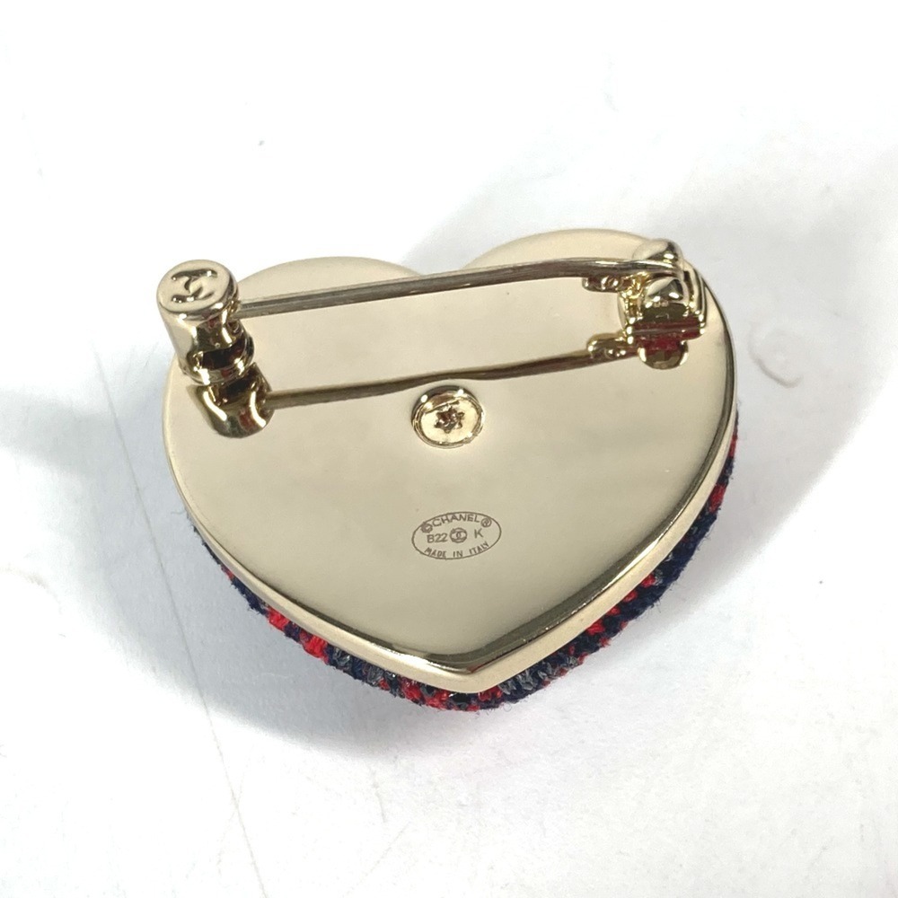CHANEL Authentic Red Logo Brooch